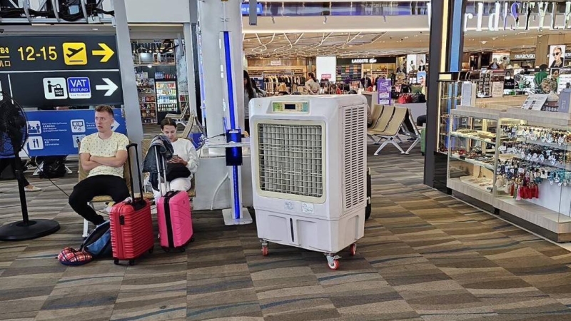 Aircon failure at Phuket airport finally fixed