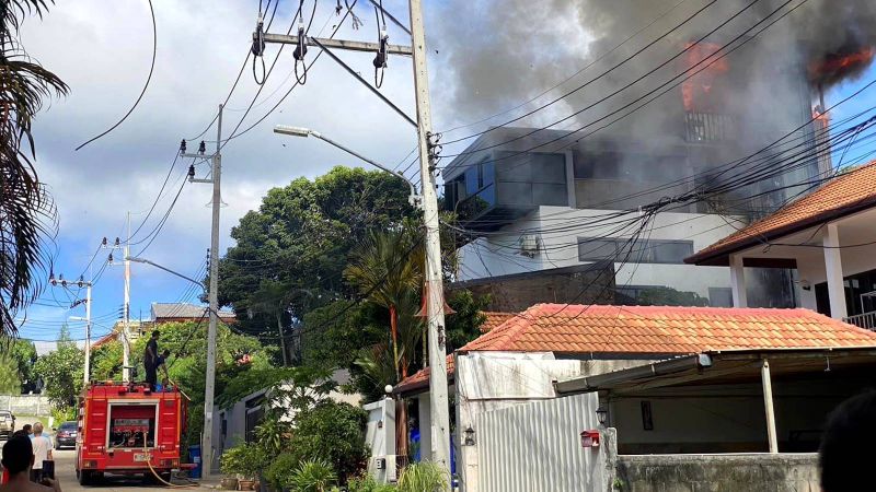 Penthouse gutted by fire in Rawai