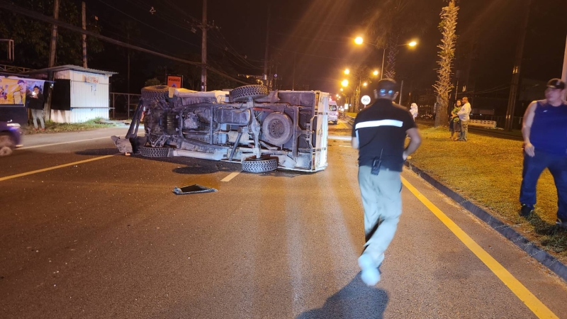 Man dies, thrown from pickup as it flips