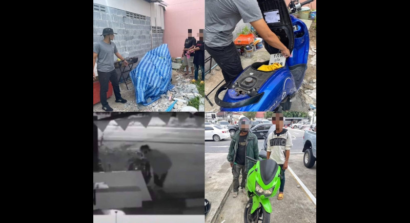 Chalong Police recover stolen motorbike, hidden in Rawai