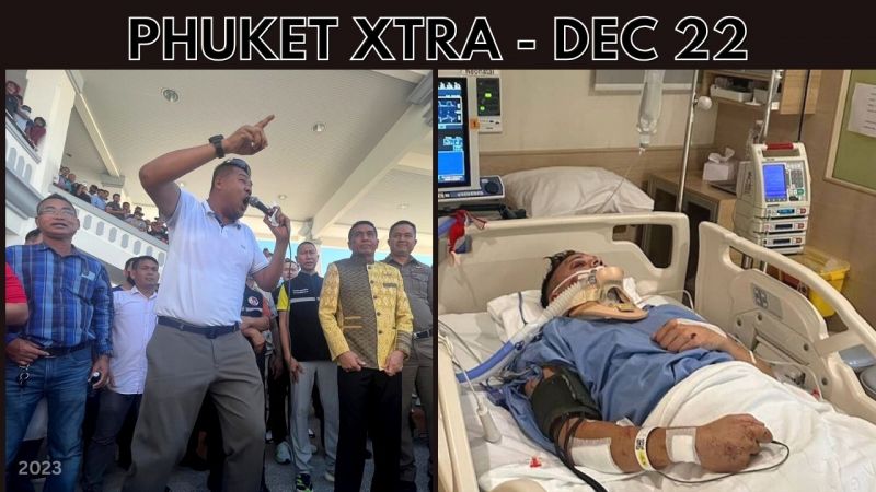 PHUKET XTRA: VIDEO: Phuket taxi protest app drivers days after one of them runs over motorbike driver, still in care || Dec 22