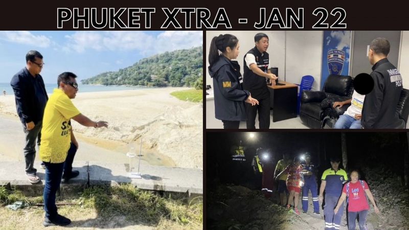 PHUKET XTRA: VIDEO: Karon wastewater treatment expansion, ‘Black Rock’ search, Saudi tourist arrested || Jan 22