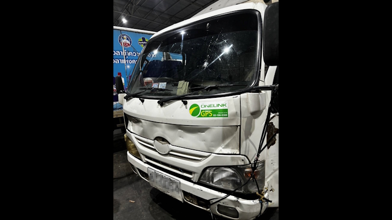 Man hunted for damaging Phuket delivery truck