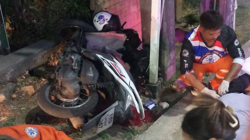 Man dies in Chalong motorbike crash