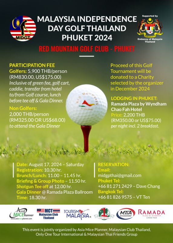 Malaysia Independence Day Golf Thailand Phuket 2024