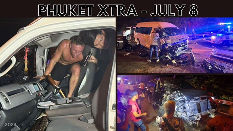 PHUKET XTRA: VIDEO: Charges for teen Brit who crashed a stolen van after escape from Phuket hospital || July 8