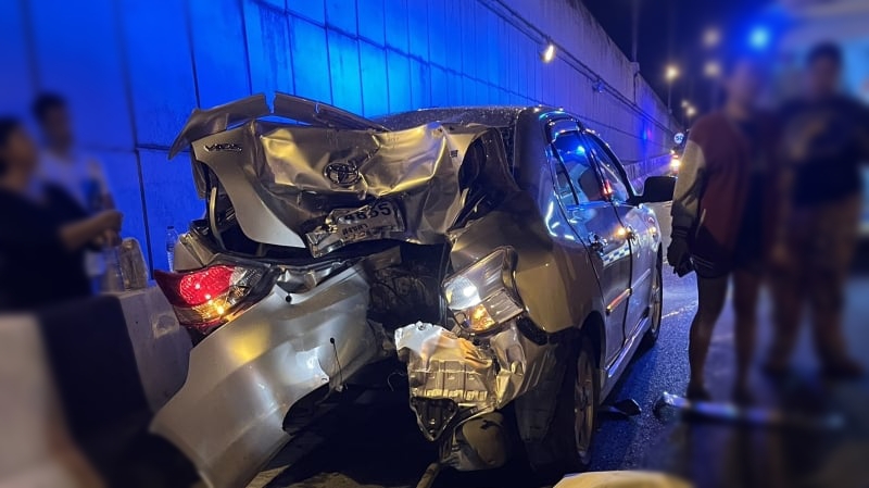 Motorbike rider killed in underpass collision