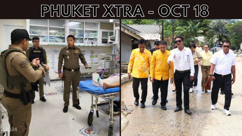 PHUKET XTRA: VIDEO: Knife-wielding ex-con under guard at Phuket hospital, Seizure while on motorbike || Oct 18