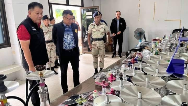 Officials raid Patong hookah den