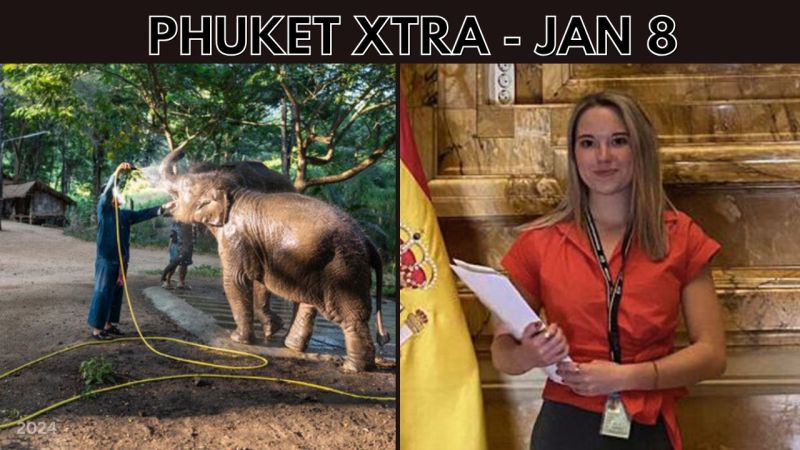 PHUKET XTRA: VIDEO: Arrest over violent hotel robbery, Charges over tourist death at Koh Yao elephant camp || Jan 8