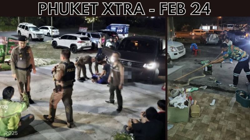 PHUKET XTRA: VIDEO: Cop among 3 nabbed for Phuket kidnapping & armed robbery, King cobra in Kamala || Feb 24