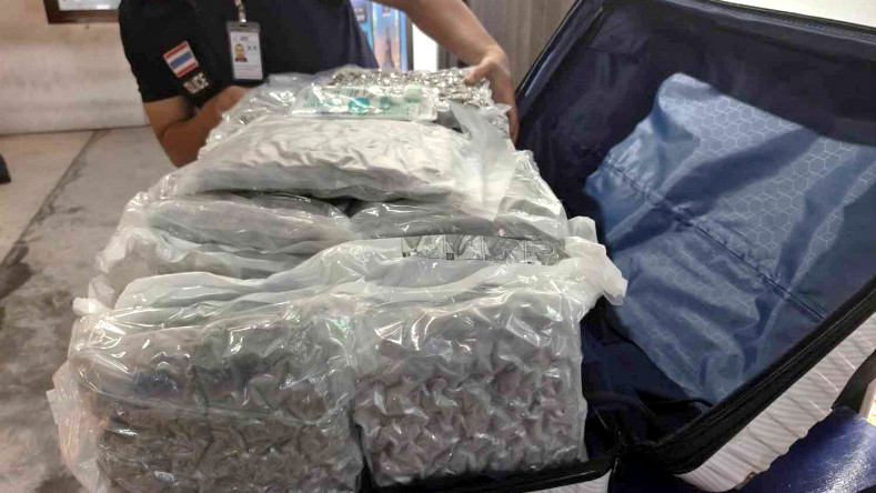 Foreigners arrested with 144kg of cannabis at Samui airport