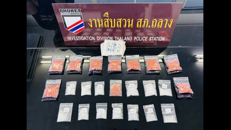 Thalang raid nets 1,800 meth pills, 62.4g of ice
