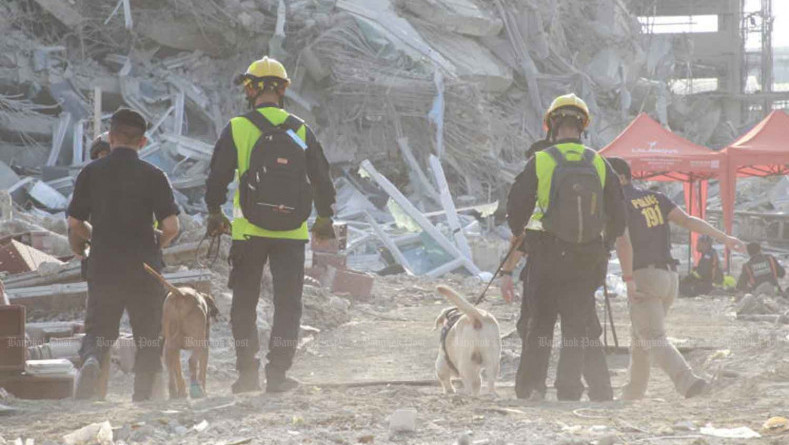Sniffer dogs withdrawn from Bangkok’s collapsed tower building