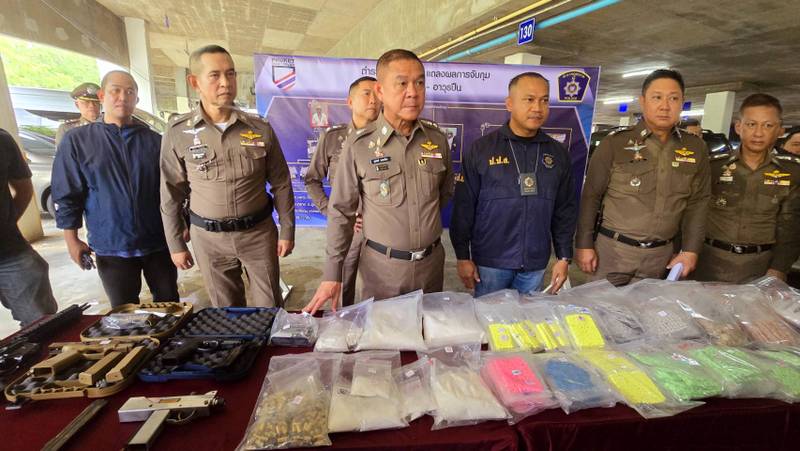 Phuket foreigners caught with ecstasy, heroin, firearms in Songkran blitz