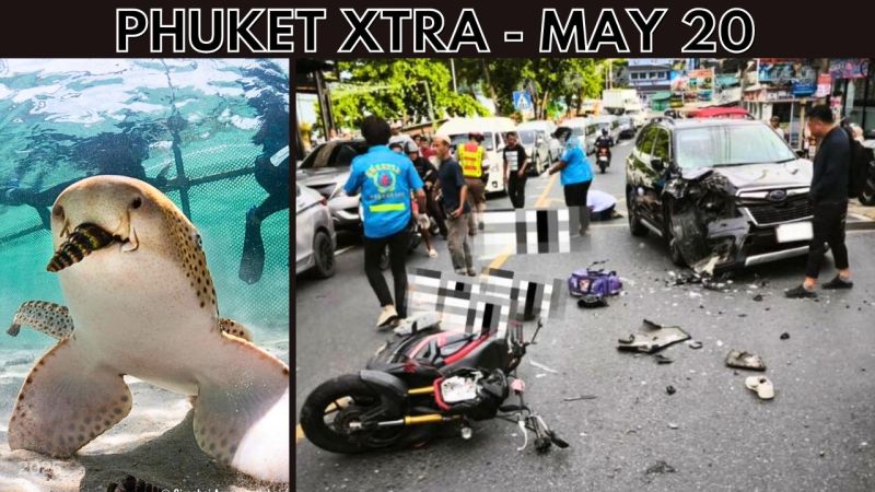 PHUKET XTRA: VIDEO: Two injured after back-to-back crashes in Patong, Taxi pileup at the Phuket Airport || May 20