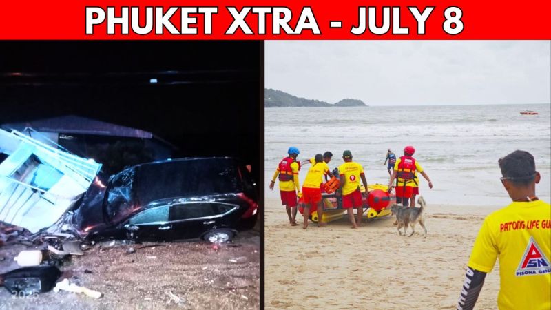PHUKET XTRA: VIDEO: Speeding Phuket Cop’s Early Morning Crash, Patong Gets New Rescue Lifeline || July 8