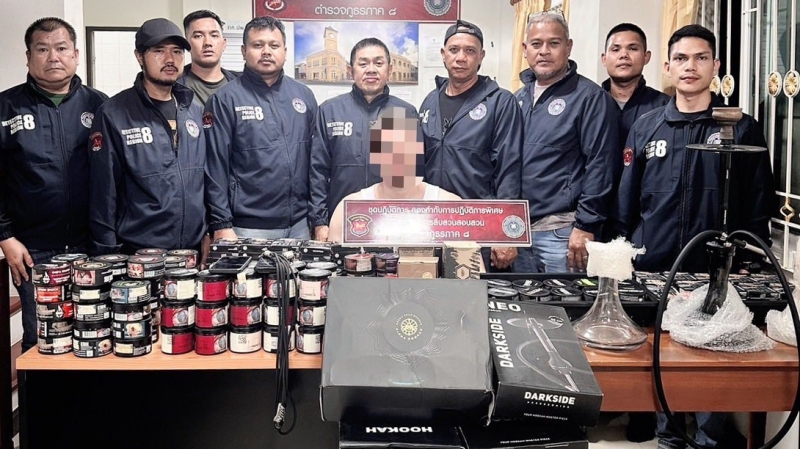 Russian arrested over illegal hookah items