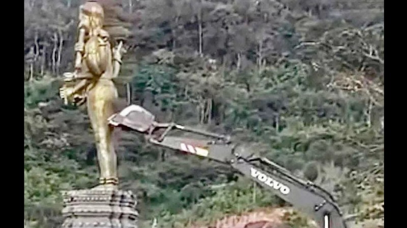Hindu statue removed to control border area, say officials