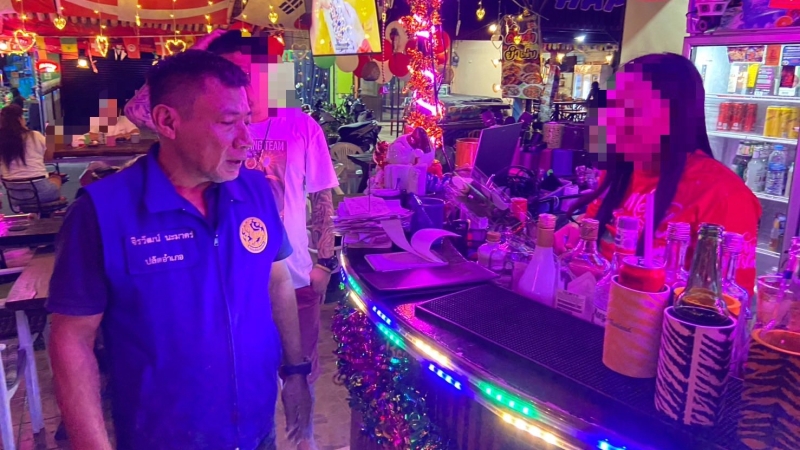 Officials raid illegal venues in Patong, Phuket Town