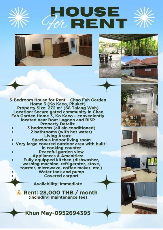 3-Bedroom House for rent