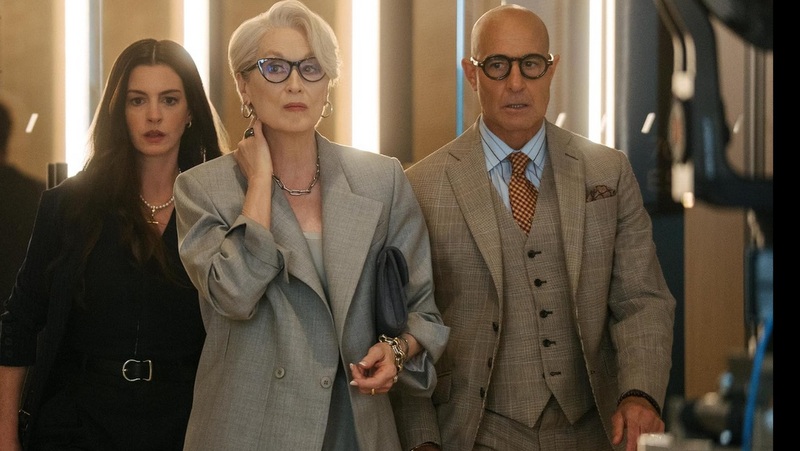 Anne Hathaway, Meryl Streep and Stanley Tucci in The Devil Wears Prada 2. Photo: IMDb