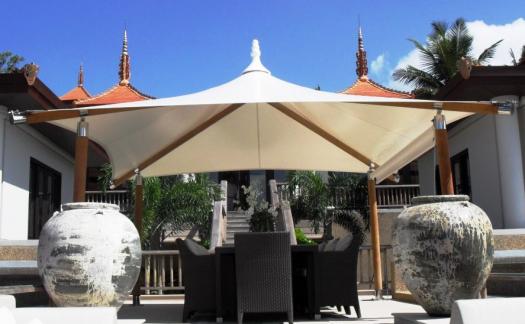 TEAK &amp; FABRIC GARDEN SALA