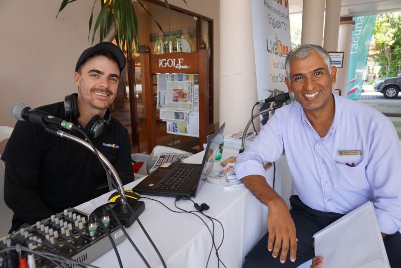 Good Morning Phuket with Chris went OB at Laguna Golf Phuket for the Faldo Series Thailand South 2016 championship : chatting with Sriram Kailasam