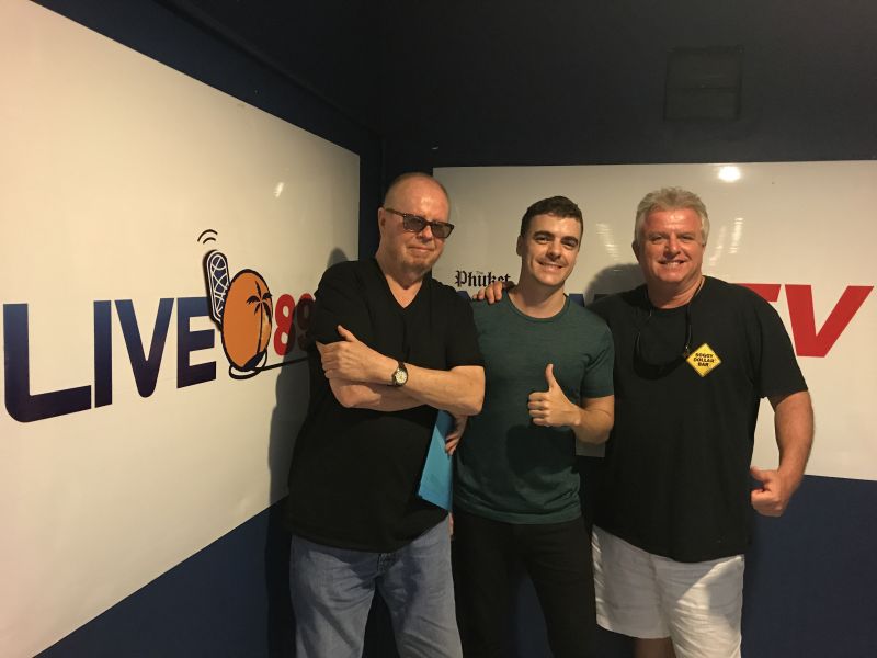 21-07-2017 (LIVE 89.5 FM) GOODMORNING PHUKET DJ CHRIS Radio Interview with Jimmy Fame + Richard Jones