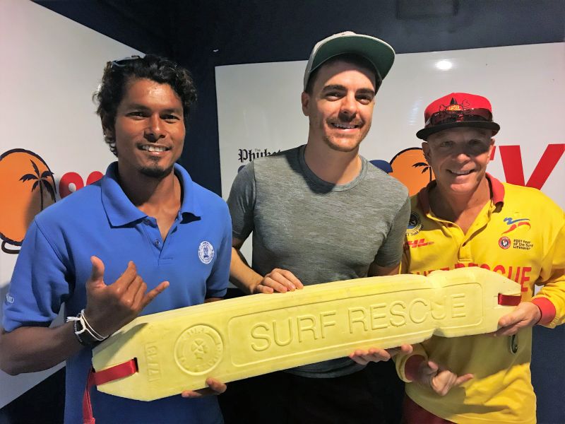 K Yam Lifeguard Captain of Surin Beach & Daren Jenner International Humanitarian Lifeguard, ISLA - on 'LIVE 89.5 FM GOOD MORNING PHUKET ' with CHRIS HOWSON - 14-11-2017