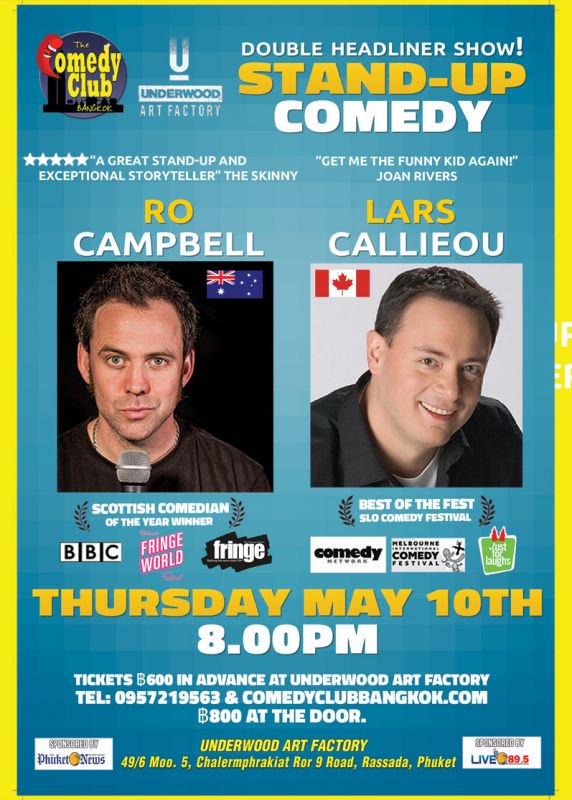 STAND UP COMEDY @ UNDERWOOD ART FACTORY - CHRIS WEGODA - COMEDY CLUB BANGKOK - on 'DRIVE ON LIVE 89.5 FM' with JASON WILDER - 07.05.2018