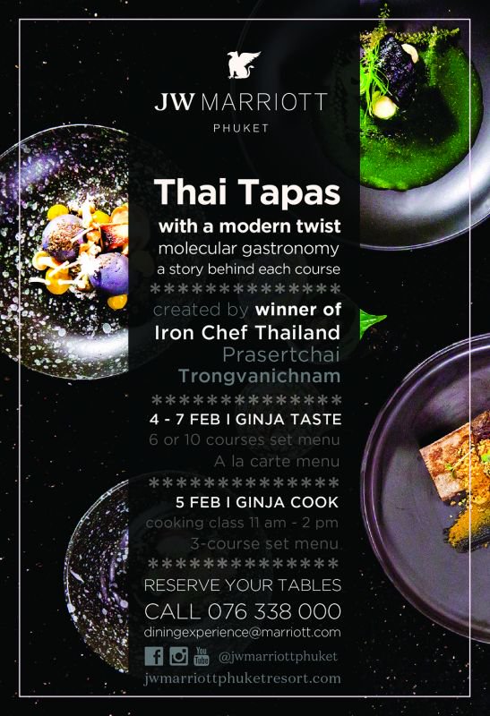 THAI TAPAS WITH A MODERN TWIST @ JW MARRIOTT PHUKET RESORT & SPA - CHEF PRASERTCHAI & CHEF DIETMAR SPITZER - on ’DRIVE ON LIVE 89.5FM - with JASON WILDER - 01.02.2019