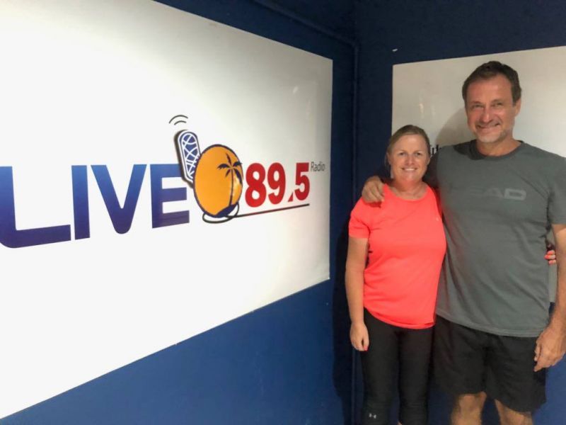 Newly landed Tennis Pro David Bush joined Donna - On Lounge @ Live