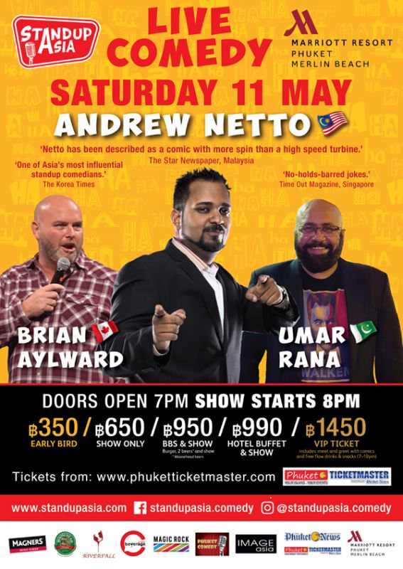 STAND UP COMEDY ASIA - ANDREW NETTO - on ’DRIVE ON LIVE 89.5FM’ - with ’JASON WILDER’ - 09.05.2019