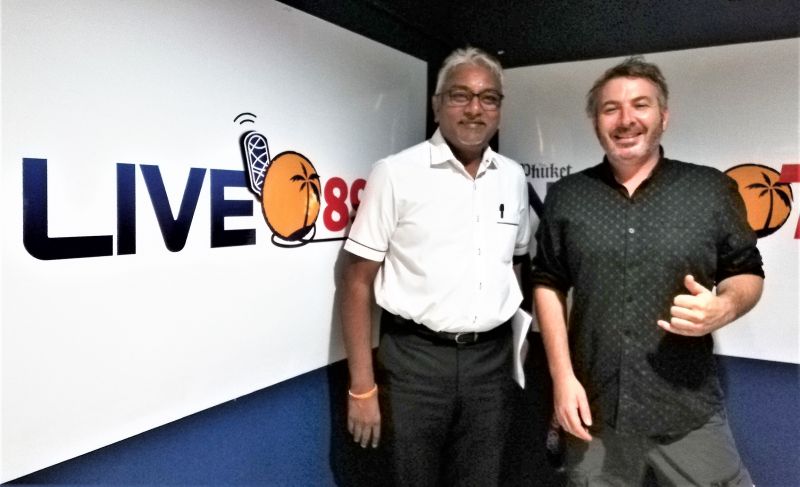 PHUKET SUNDOWNERS BY AUSTCHAM - WICKY SUNDRAM - on 'DRIVE ON LIVE 89.5fm' with 'JASON WILDER' - 09.09.2019