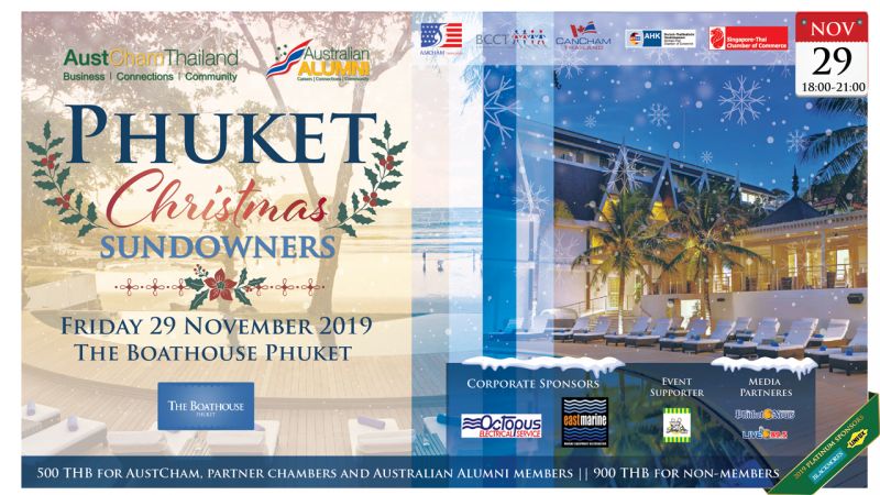 JOINT PHUKET CHRISTMAS SUNDOWNERS HOSTED BY AUSTCHAM - BRENDAN CUNNINGHAM - on 'DRIVE ON LIVE 89.5FM' - with JASON WILDER - 19.11.2019